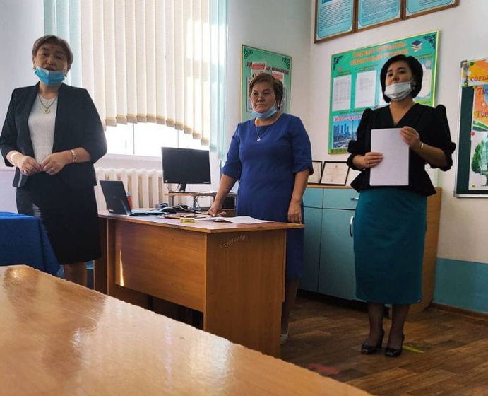 конференция с 8 "Г" классом на тему "Ахмет Байтұрсынұлы — қазақ тілі білімі мен әдебиеттану ғылымдарының негізін салушы ғалым."